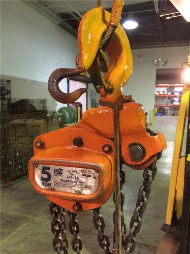 Heavy duty new 5 ton lynx duff norton chain fall hoist puller 10ft lhh-5a for sale