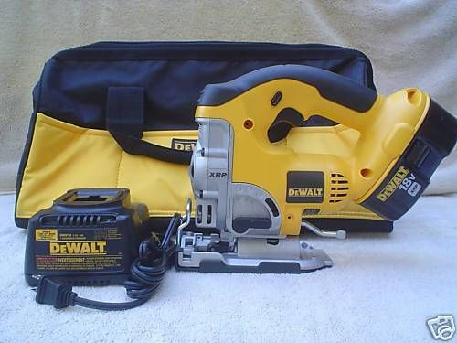 DEWALT DC330 18V CORDLESS JIG SAW,DC9096 BATTERY,CHARGER,BAG 18 VOLT XRP JIGSAW