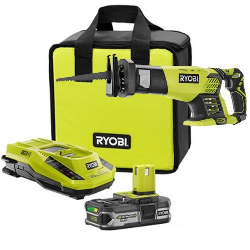 Ryobi LRS 1801B 18V Lion Reciprocating Saw Kit + 1x 1.4ah Li-ion Battery + Case