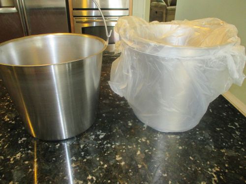 3 New 13 Qt. Quart Heavy-Duty NSF BucketS Ice Utility Stainless  Kitchen Bar ?