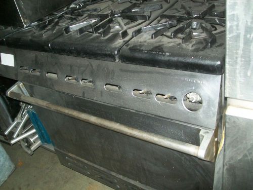 STOVE,10 BURNERS, ONE FULL SIZE OVEN COMBO. BLACK, NAT.GAS, 900 ITESM ON E BAY