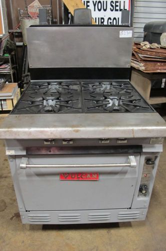 VULCAN 7845-AB 4BURNR HEAVY DUTY COMML NATL GAS RANGE  W/CONVTN OVEN MD. 7845-AB