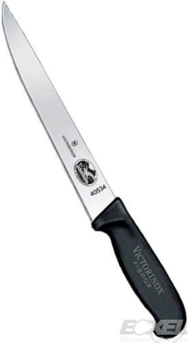 Victorinox #40534 Flank And Shoulder, 8&#034; Stiff Blade, Black Fibrox