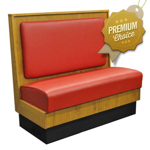 Red single wood restaurant booth vinyl upholstered back &amp; seat (kea-814-s) for sale