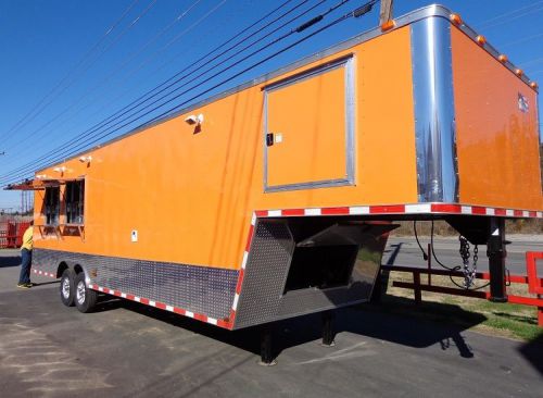 Concession Trailer 8.5&#039;x34&#039; Food Event Catering Gooseneck (Orange)