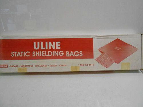 Uline s-3731 6 x 24&#034; open end static shield bags 100 ctn for sale