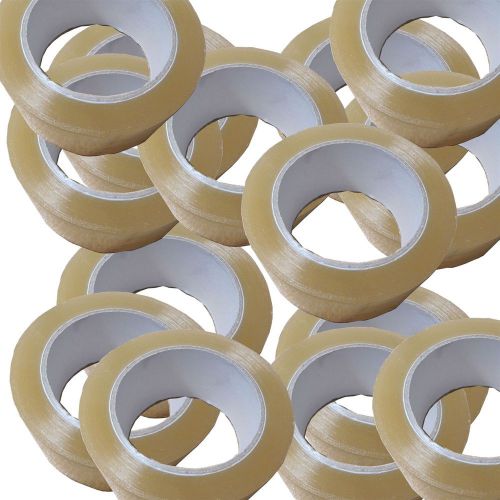Lot 14 2&#034; clear packing tape 110 yds 48mmx100m 1.8mil warehouse package shipping for sale