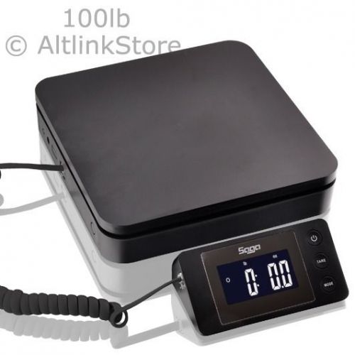 SAGA 100 LB X 0.1 oz DIGITAL POSTAL SCALE for SHIPPING WEIGHT POSTAGE W/AC 45 KG