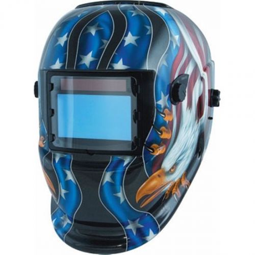 Tekz welding helmet, auto darkening, solar powered - american eagle/stars 41265 for sale