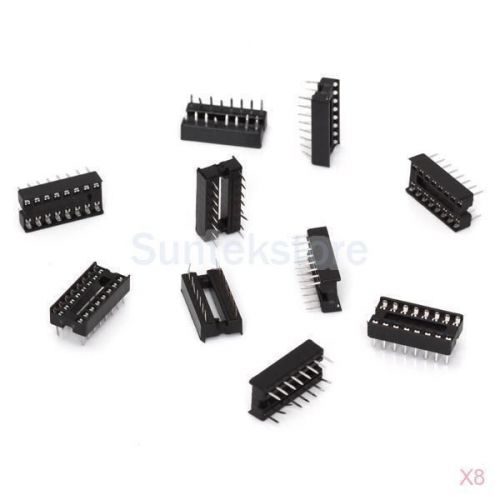 8x 10pcs 16Pin 16 Pin DIP IC Socket Adapter 2.54mm Pitch High Quality #05147