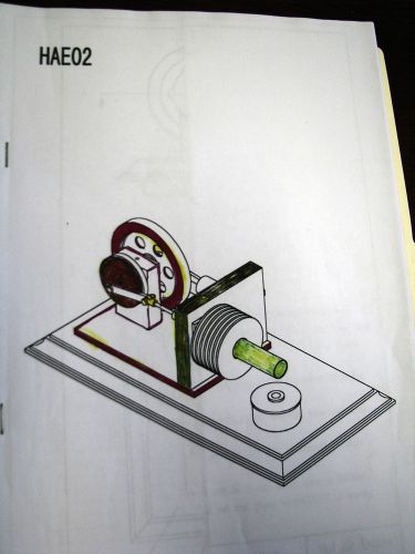 Model Hot Air Engine HAE02 Blueprints - Hit and Miss