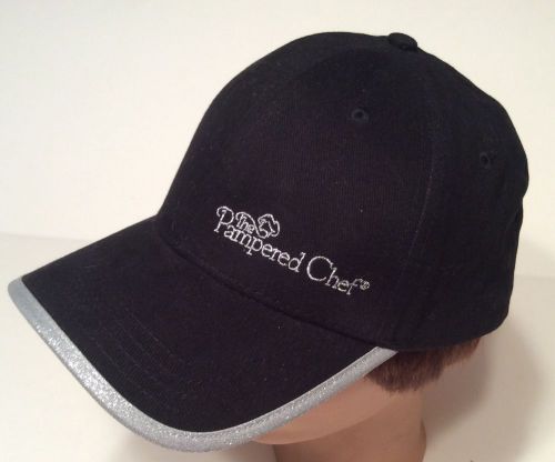 Pampered chef sparkly-rimmed baseball cap style  Chef Hat  -Adjustable one size