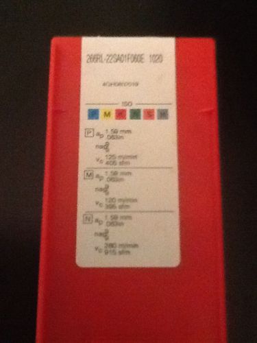 Sandvik 266RL-22sa01f060e 1020 threading insets