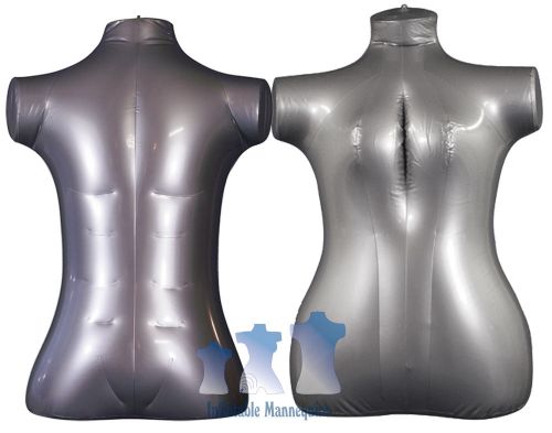 His &amp; Her Special - Inflatable Mannequin - Torso Forms Extra-Large, Silver