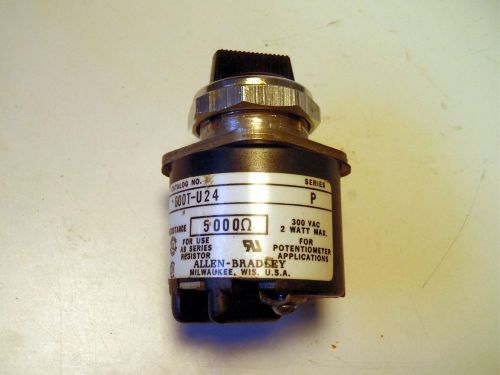 ALLEN BRADLEY 800T-U24 POTENTIOMETER 5000 OHMS 300VAC 2WATT SERIES P