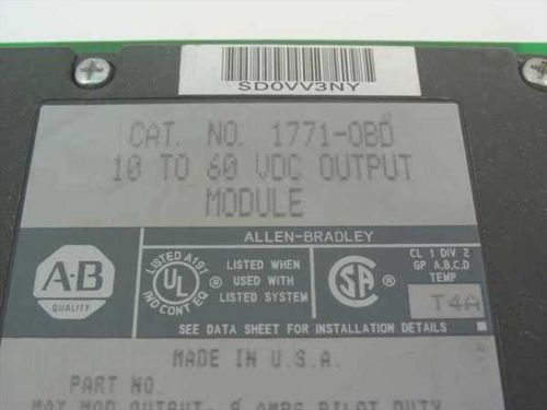 Allen-Bradley 10 - 16VDC Output Module 1771-0BD