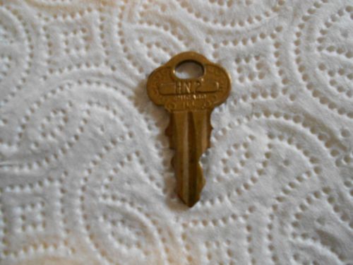 Vintage Brass Chicago Lock Gumball Vending Machine Key, HN2, #003