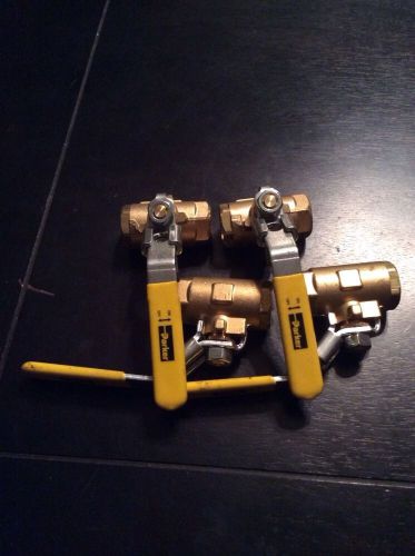 Lot Of 4, Parker 600Wog, 3/8&#034; Brass Ball Valves