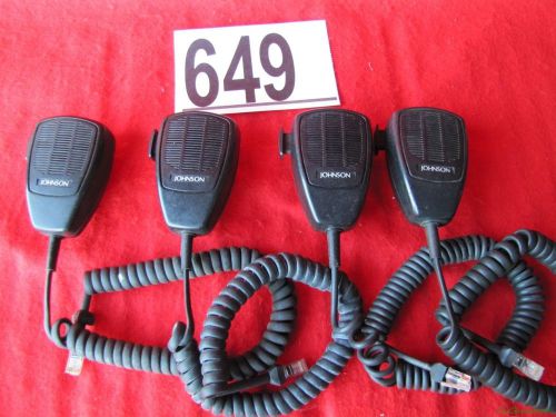 LOT of 4 JOHNSON HANDHELD RADIIO MIC MICROPHONES ~ #649