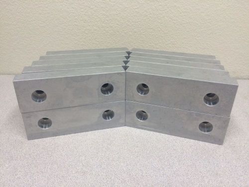 (10 PACK) 6 x 2 x 1&#034; Aluminum Soft Jaws For Kurt 6&#034; Vise Smooth Vibratory Finish