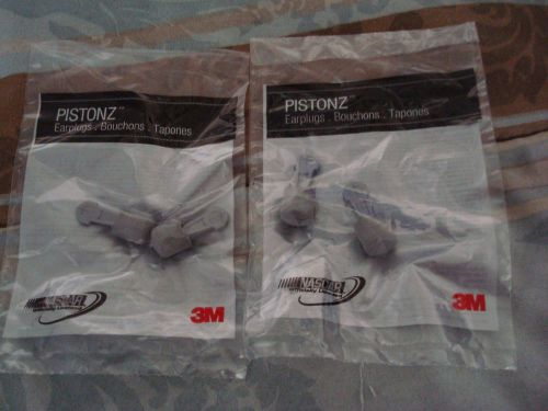 (2) packs of 3m pistonz earplugs uncorded nascar licensed-new in package! for sale