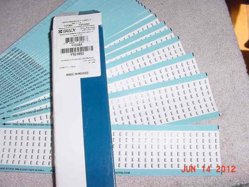 LETTER &#034; E &#034; BRADYMARKER LABELS WM-E-PK BRADY LABEL WIRE MARKERS (900 LABELS)