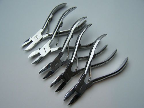 5 Nail Nippers 4.5&#034; Podiatry Dermal Instruments Surgical Tools