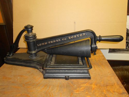 S.W. LOWE Antique Letterpress (1856)