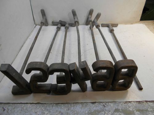 6 brass freeze branding numbers 1 2 3 4 6 8 farming ranching livestock branding