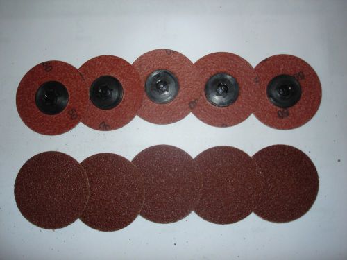 Lot of 10 - 2&#034;  Merit Power-Lock Grinding Discs 50 Grit