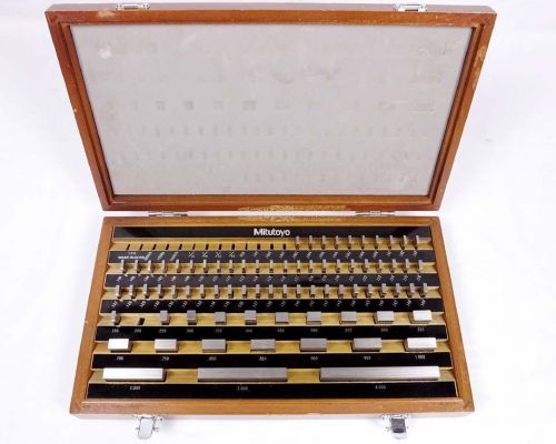 Mitutoyo 516-902-22 Rectangular Steel Gauge Blocks In Wood Case 76 Piece Set