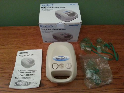 John Bunn Neb-u-lite EV Small Portable Nebulizer Compressor Model JB01120-061