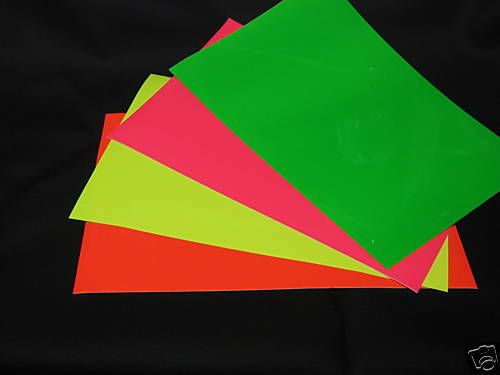 Any color gloss or neon sign vinyl, 3 sheets 12 x12 inch of solid colored glossy for sale