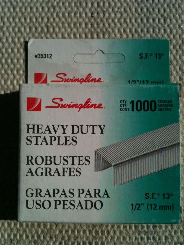 Swingline Heavy-Duty Staples 1/2 in Length, 90 Page Capacity, 1000/bx SWI35312