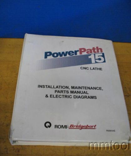 BRIDGEPORT ROMI POWERPATH-15 CNC LATHE INSTALLATION MANUAL PARTS, ELECTRICAL