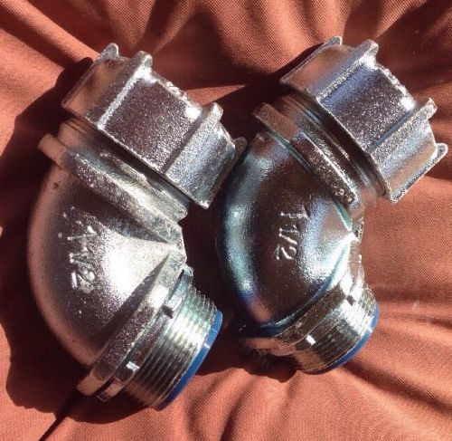 (Lot of 10) Thomas &amp; Betts 5356 11/2&#034; 90° LIQUIDTIGHT CONNECTORS