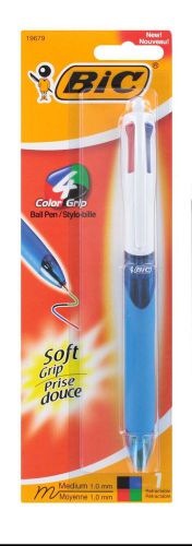 BIC 4-COLOR GRIP RETRACTABLE MULTI BALLPOINT PEN, BLUE BARREL NEW