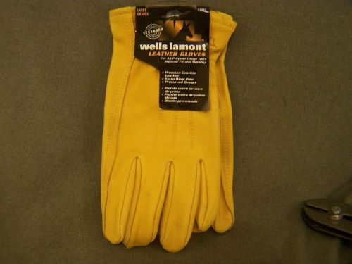Wells lamont leather driver/ropers gloves size large w/keystone thumb. new w/tag for sale
