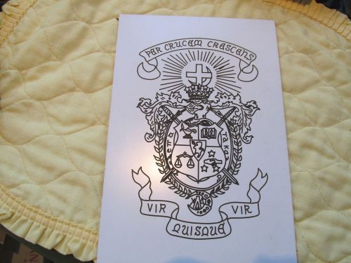 Engraving template college fraternity lambda chi alpha crest - for awards for sale