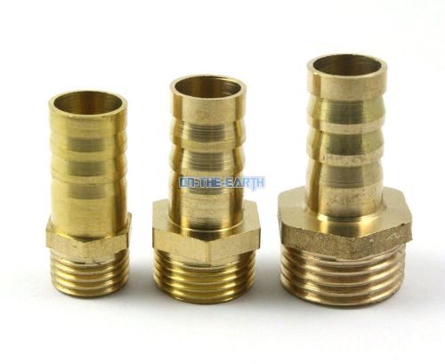 10 Brass Male 1/2&#034; BSP x 12mm Barb Hose Tail Fitting Fuel Air Gas Hose Connector