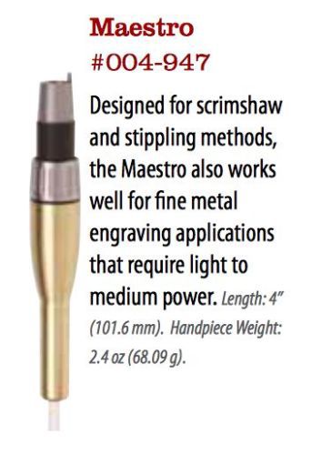 Grs maestro handpiece jewelry hand engraving tools 2yr warranty nib 004-947 for sale