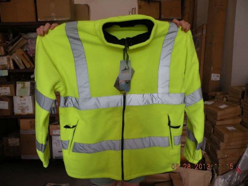 NEW Portwest Hi Vis Fleece F300 JACKET Nylon Mesh yellow size M