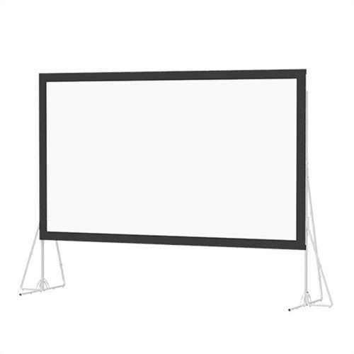 Da-lite heavy duty fast-fold deluxe screen system 124&#034;x211&#034; dual vision 16:9 for sale