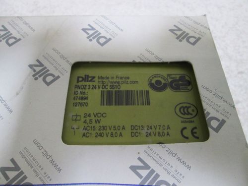 PILZ PNOZ324VDC5S10 SAFETY RELAY 24 V DC 5S10 *NEW IN A BOX*