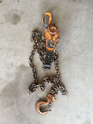 Harrington 2-Ton Lever Chain Hoist 10&#039; Lift Model LB020 Short Handle Come A Long