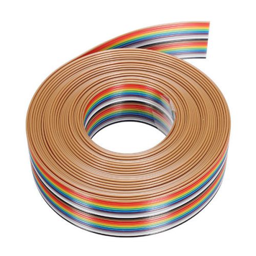 5m 1.27mm 20 pin dupont cable rainbow flat line support wire soldered for sale