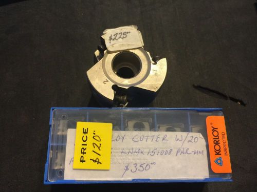 Korloy RM4PCA4200HR Cutter W/ 20 Korloy LNMX 8PNR - MM Carbide Inserts