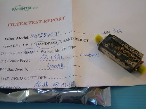 Bandpass Filter RF  12.3GHz 400MHz BW MAX5S109115