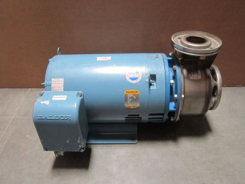 Baldor 50 hp motor with g&amp;l sst stainless steel centrifugal pump for sale