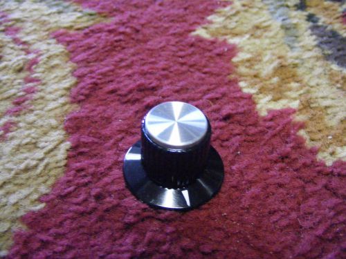 Skirted Knobs 1 1/8&#034; diameter Black Aluminum face NEW OLD STOCK